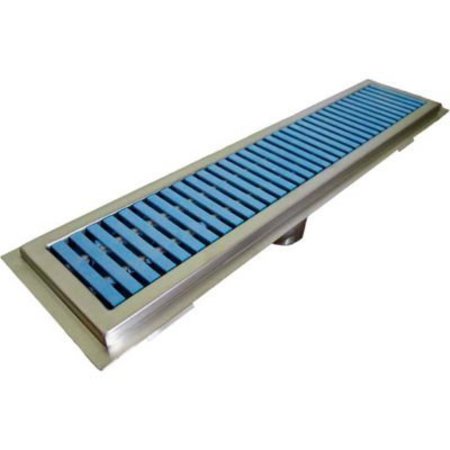 IMC TEDDY FOODSERVICE EQUIP IMC Floor Water Receptacle with ADA Fiberglass Grating & 1 Center Drain FWR-48-PFG-ADA